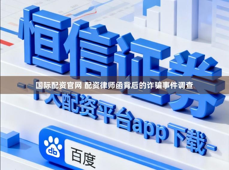 国际配资官网 配资律师函背后的诈骗事件调查